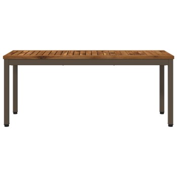 Kerti pad 108,5 x 35 x 45 cm tömör akácfa természetes és kávé