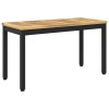 Kerti pad 80,5 x 35 x 45 cm tömör akácfa fehér és fekete