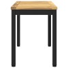 Kerti pad 80,5 x 35 x 45 cm tömör akácfa fehér és fekete