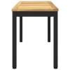 Kerti pad 108,5 x 35 x 45 cm tömör akácfa fehér és fekete