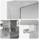 Fürdőszobai tükörszekrény beton szürke 30 x 10,5 x 50 cm