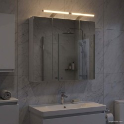 Fürdőszobai tükörszekrény fehér 70 x 14,5 x 70 cm faanyag