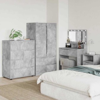 Tároló szekrények beton szürke 80 x 48 x 105 cm faanyag