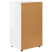 Tároló szekrények magas fényű fehér 60 x 48 x 105 cm faanyag