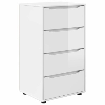 Tároló szekrények magas fényű fehér 60 x 48 x 105 cm faanyag