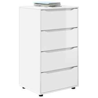 Tároló szekrények magas fényű fehér 60 x 48 x 105 cm faanyag