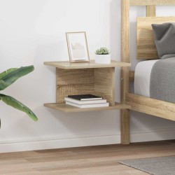 Éjjeli asztal 2 pcs sonoma tölgy 40 x 30 x 25 cm faanyag