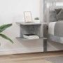 Éjjeli asztal 2 pcs beton szürke 40 x 30 x 25 cm faanyag