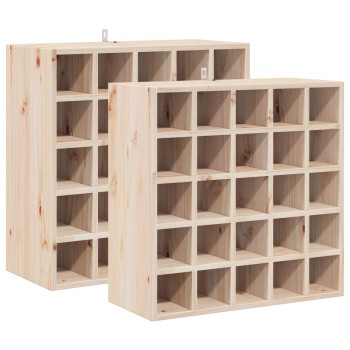 Borágas 2 pcs természetes 56 x 25 x 56 cm tömör fenyőfa