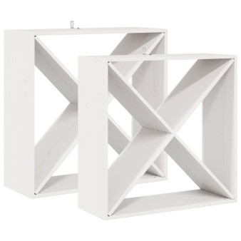 Borágas 2 pcs fehér 62 x 25 x 62 cm tömör fenyőfa