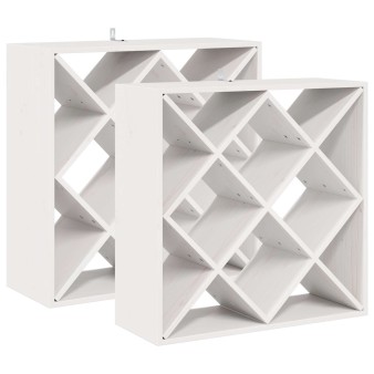 Borágas 2 pcs fehér 62 x 25 x 62 cm tömör fenyőfa