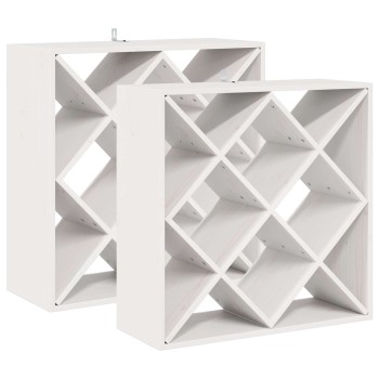 Borágas 2 pcs fehér 62 x 25 x 62 cm tömör fenyőfa