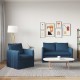 Kanapé 120cm 2 pcs kék fém