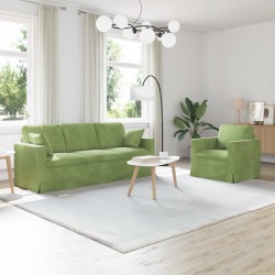 Kanapé 2 pcs világos zöld