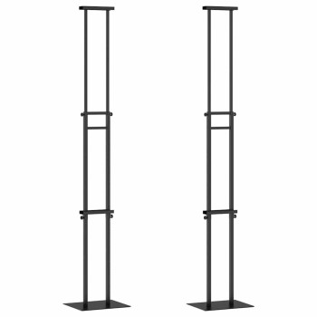 Kiállító állvány 2 db fekete 30 x 23,5 x 210 cm acél