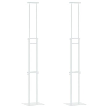 Kiállító állvány 2 db fehér 30 x 23,5 x 210 cm acél