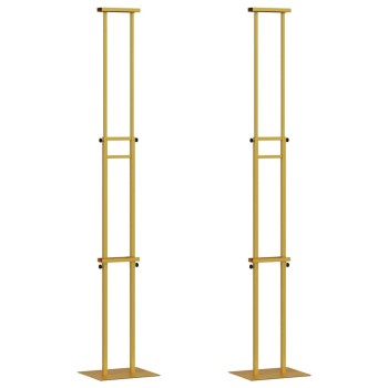 Kiállító állvány 2 pcs arany 30 x 23,5 x 210 cm acél