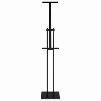 Kiállító állvány 2 db fekete 26,5 x 26,5 x 150 cm acél