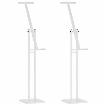 Kiállító állvány 2 db fehér 26,5 x 26,5 x 150 cm acél