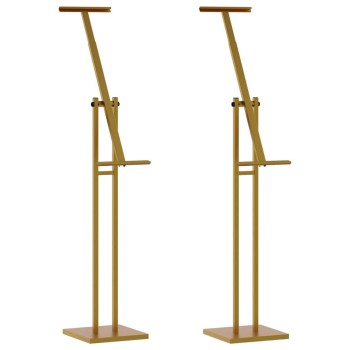 Kiállító állvány 2 pcs arany 26,5 x 26,5 x 150 cm acél