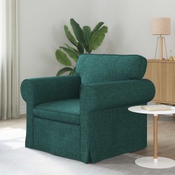 Kanapé sötétzöld 215 x 82 x 80 cm fém