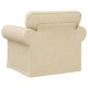 Kanapé krém 215 x 82 x 80 cm fém