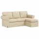Kanapé krém 215 x 138 x 80 cm fém