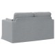 Kanapé világosszürke 138 x 78 x 80 cm fém