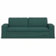 Kanapé sötétzöld 222 x 80 x 82 cm fém