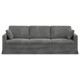 Kanapé sötétszürke 228 x 78 x 80 cm bársony