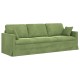 Kanapé világos zöld 228 x 78 x 80 cm bársony