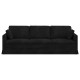 Kanapé fekete 228 x 78 x 80 cm bársony
