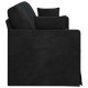Kanapé fekete 228 x 78 x 80 cm bársony