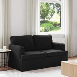Kanapé fekete 142 x 80 x 85 cm fém