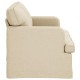 Kanapé krém 142 x 80 x 85 cm fém