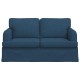 Kanapé kék 142 x 80 x 85 cm fém