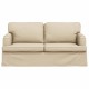 Kanapé krém 142 x 80 x 85 cm fém