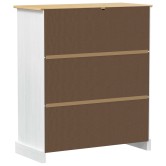 Bortároló szekrény fehér 97 x 45 x 114 cm tömör fenyőfa