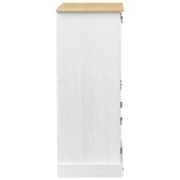 Bortároló szekrény fehér 97 x 45 x 114 cm tömör fenyőfa