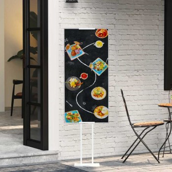 Kiállító állvány fehér 30 x 23,5 x 210 cm acél