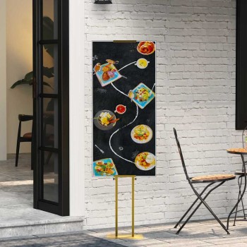 Kiállító állvány arany 30 x 23,5 x 210 cm acél
