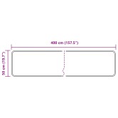 Szőnyeg futó marsa fekete 50 x 400 cm poliészter és pvc Szőnyeg futó marsa fekete 50 x 400 cm poliészter és pvc
