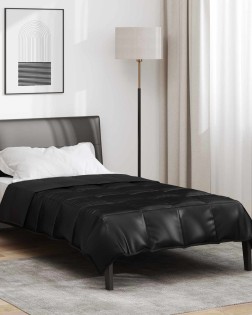 Teljes éves takaró fekete 155 x 220 cm satin és mikroszálas
