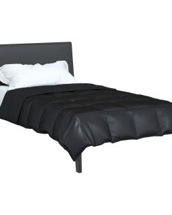Teljes éves takaró fekete 155 x 220 cm satin és mikroszálas