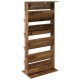 Magazin állvány polcokkal öreg fa 70 x 41 x 156 cm faanyag