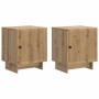 Éjjeliszekrény 2 pcs kézműves tölgy 43 x 34,5 x 50 cm