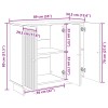Széf antik fa 89 x 34,5 x 80 cm szerelt fa