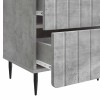 Éjjeliszekrény 2 pcs betonszürke 43 x 34,5 x 49,5 cm szerelt fa