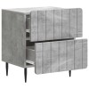 Éjjeliszekrény 2 pcs betonszürke 43 x 34,5 x 49,5 cm szerelt fa