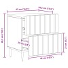 Éjjeliszekrény 2 pcs betonszürke 43 x 34,5 x 49,5 cm szerelt fa